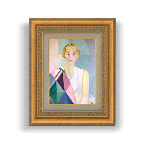 樂天商城 - 【油絵 直筆仕上げ】ロベール・ドローネー Portrait de Mme. Heim SMサイズ 額入り 油絵直筆仕様げ 372×303mm 額縁ガラス板 ｜ 絵画 アート インテリア 壁掛け複製画