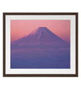 【油絵 直筆仕上げ】富士山-彩- アートフレーム:色ブラウン サイズ 額入りL 651×541mm 【軽量フレーム・額表面保護板】 油彩 風景画 オリジナルインテリア絵画 風水画 壁掛け