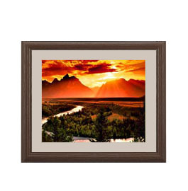 【油絵 直筆仕上げ】煌(きらめき) アートフレーム：色ブラウン サイズ 額入りS 321×271mm 【軽量フレー..