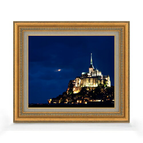 絵自体（キャンバス）の大きさ　455×380mm 表面アクリル透明保護板　額縁吊り紐　付属 ※一部在庫商品は早期出荷可能の場合がございます。 お急ぎに際は別途Eメールにてお問い合わせください。 お問い合わせメールアドレス 　shopmaster@artrest.jp 【留意事項】 ※注文個数によりお届け日が変わることがあります。 ※直筆仕上げ商品のため色彩が若干異なる場合がございますので 予めご了承くださいませ。 絵画 販売 インテリア 油絵 油彩 壁掛け 複製画 風景画 アート プレゼント 開業祝い 退職祝い 新築祝い 玄関 リビングアート 風水 縁起 フレーム 贈り物モンサンミッシェル -ディープブルー-