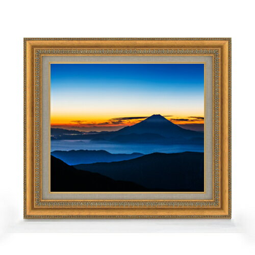 【油絵 直筆仕上げ】富士山 -麓の明かり- F8サイズ 額入り 【キャンバス・アクリル/額入り】 油彩 風景..