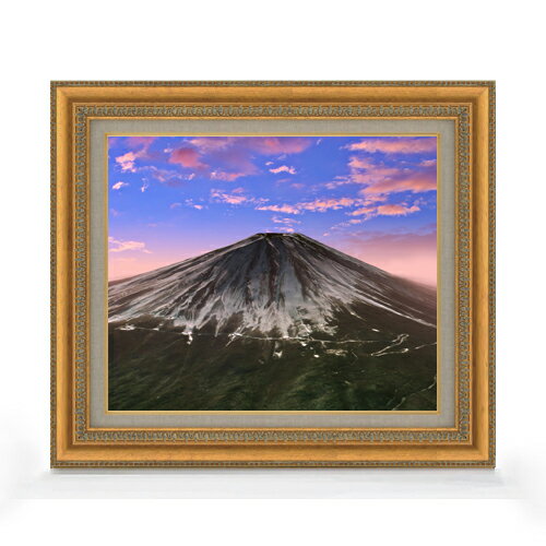 【油絵 直筆仕上げ】富士山-朝焼け- F8サイズ 額入り 【キャンバス・アクリル/額入り】 油彩 風景画 オ..