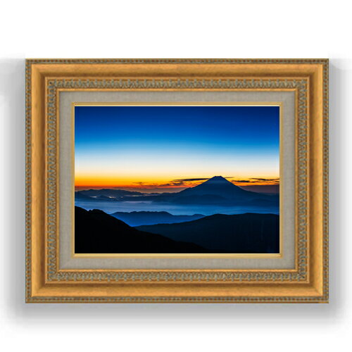 Rakuten - 【油絵 直筆仕上げ】富士山 -麓の明かり- F4サイズ 額入り 【キャンバス・額縁】 油彩 風景画 オリジナルインテリア絵画 風水画 481×391mm 複製画 送料無料 プレゼント ギフト 開店祝い 開業祝い 退職祝い 新築祝い リビング 玄関 モダン アートフレーム 壁掛け