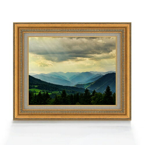 【油絵 直筆仕上げ】アルケベクの風景 F6サイズ 額入り 【キャンバス・アクリル/額入り】 油彩 風景画 ..