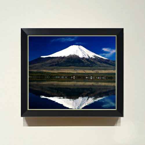 Rakuten - 【油絵 直筆仕上げ】富士山(3) F8サイズ 額入り 【アップグレードフレーム】 油彩 風景画 オリジナル風景重厚油絵 風水画 489×414mm 複製画 送料無料 プレゼント ギフト 開店祝い 開業祝い 退職祝い 新築祝い リビング 玄関 モダン アートフレーム 壁掛け