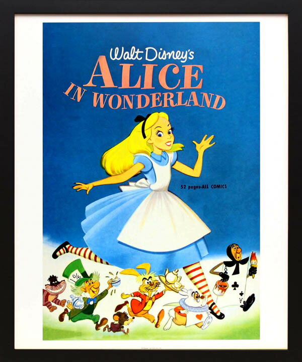 ディズニー「不思議の国のアリス」展示用フック付ポスター プレゼント ギフト 各種お祝い 誕生日 子供部屋 子ども【ポスター】【インテリア】【絵画インテリア】のサムネイル