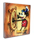 ディズニー「ミッキーマウス/ハッピー スキッパー」作品証明書・展示用フック付 限定1500部キャンバ