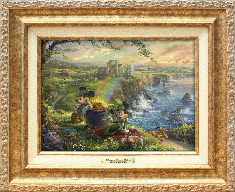 【レビュー特典付き】ディズニー/トーマス キンケード「ミッキー＆ミニー/イン アイルランド」作品証明..