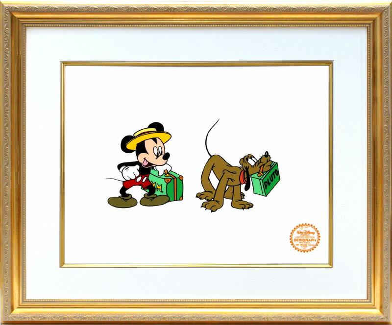 ディズニー・セル画「旅のミッキー&プルート」額...の紹介画像2