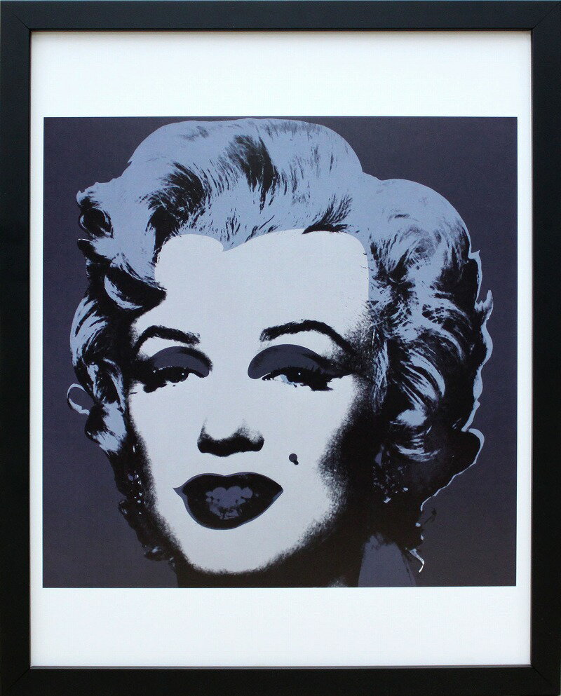 アンディ・ウォーホル「マリリン・モンロー(ブラック)1967」展示用フック付ポスター ポップアート【インテリア】【アート】【アンディウォーホル】【アンディ ウォーホル】【絵画インテリア】