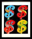 【レビュー特典付き】アンディ ウォーホル「ドル 4,1982(ブルー レッド オレンジ イエロー) Dollar 4,1982)」展示用フック付ポスター ポップアート インテリア アート 絵画インテリア 模様替え 飾る【輸入品】