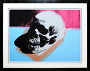 【レビュー特典付き】アンディ ウォーホル「スカル(ブルー&ピンク)Skull,1976」展示用フック付大型サイズジークレ ポップアート インテリア アート 絵画...