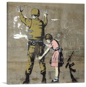 バンクシー アートパネル BANKSY Banksy「ストップ アンド サーチ/Stop and Search(S)」キャンバスジークレ 絵画 ポスター 絵 バンクシー作品 【輸入品】