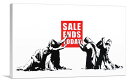 バンクシー アートパネル BANKSY Banksy「セール エンド トゥデイ/Sale Ends Today」キャンバスジークレ 絵画 ポスター 絵 バンクシ...