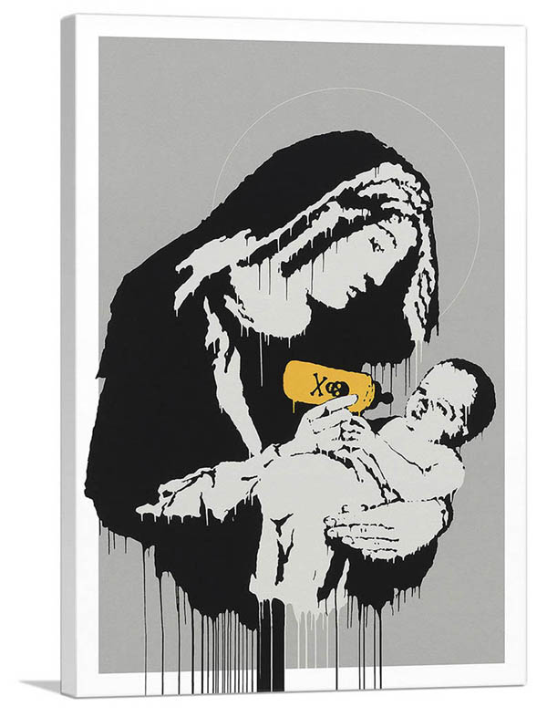 バンクシー アートパネル BANKSY Banksy「トキシック マリー/Toxic Mary(S)」キャンバスジークレ 絵画 ポスター 絵 バンクシー作品 