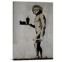 バンクシー アートパネル BANKSY Banksy「ファーストフード エイプマン/Fastfood Apeman」キャンバスジークレ 絵画 ポスター 絵 バンクシー作品 【輸入品】