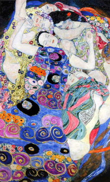 グスタフ・クリムト「処女(バージン)」展示用フック付金箔張ミクストメディア【インテリア】【アート】【グスタフクリムト】【グスタフ クリムト】【絵画インテリア】