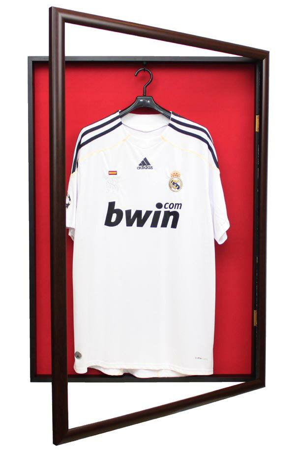 ユニフォームケース セピア/レッド 展示用フック付き【ユニフォーム】【ユニフォーム額】【ユニフォーム 収納】【ユニフォーム 飾る】通販 サッカー 用品 セール