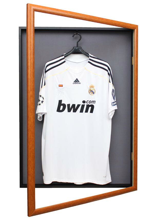 ユニフォームケース ブラウン/グレー展示用フック付き【ユニフォーム】【ユニフォーム額】【ユニフォーム 収納】【ユニフォーム 飾る】通販 サッカー 用品 セール