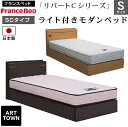 フランスベッド ベッド リバートCシリーズ SC タイプ ライト付きモダンベッド (シングルサイズ) 引き出しなしタイプ(フレームのみ)(3)