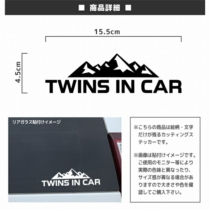 TWINS IN CAR 車 ステッカー アウトドア かっこいい かわいい おしゃれ かっこいい ツインズインカー キャンプ camp