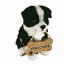 オブジェ ドッグオーナメント ボーダーコリー Welcomeサイン レジン 置物 雑貨 動物 犬 オブジェ インテリア 【TS-14239】