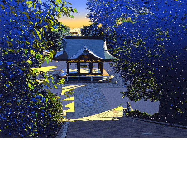 「鎌倉銀河の舞」■鈴木英人 版画（額装版画）■鎌倉■シルクスクリーン 2000年