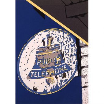 ■鈴木英人■版画「PUBLIC TELEPHONE」 1985年