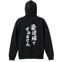 野球 パーカー プルオーバー メンズ レディース ジュニア 練習着裏パイル おもしろ 名入れ スウェット おしゃれ キッズ 大きいサイズ 文字入れ無料 「豪速球...