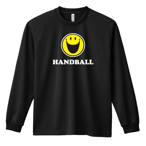 \10%OFFクーポン/ ハンドボール ロンT 長袖Tシャツ メンズ レディース ジュニア 練習着 ドライ おもしろ tシャツ ふざけ 名入れ おしゃれ キッズ 文字入れ無料 「シンプルスマイリーフェイス HANDBALL」 アートワークスコウベ 【送料無料】 \10%OFFクーポン/ ハンドボール ロンT 長袖Tシャツ メンズ レディース ジュニア 練習着 ドライ おもしろ tシャツ ふざけ 名入れ おしゃれ キッズ 文字入れ無料 「シンプルスマイリーフェイス HANDBALL」 アートワークスコウベ 【送料無料】