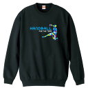 \10%OFFクーポン/ ハンドボール トレーナー スウェット メンズ レディース ジュニア 裏パイル 練習着 おもしろ 名入れ おしゃれ 文字入れ無料 綿10...