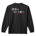バスケ ロンT 長袖Tシャツ メンズ レディース ジュニア 練習着 ドライ おもしろ tシャツ ふざけ 名入れ おしゃれ キッズ 文字入れ無料 「限界の向こう側...