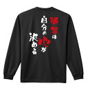 楽天ARTWORKS-KOBE 楽天市場店バスケ ロンT 長袖Tシャツ メンズ レディース ジュニア 練習着 ドライ おもしろ tシャツ ふざけ 名入れ 文字入れ無料 「限界は自分の心が決める」 アートワークスコウベ 【送料無料】