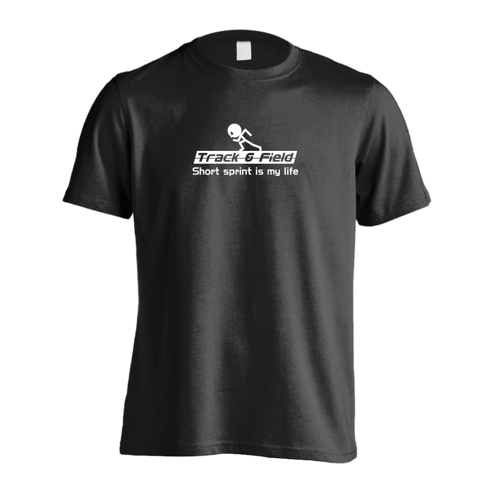 ＼10%OFFクーポン／ 陸上競技 マラソン ランニング Tシャツ 半袖 メンズ レディース ジュニア 練習着 ドライ おもしろ tシャツ ふざけ 名入れ 文字入れ無料 「短距離 is my life 」 アートワークスコウベ 【送料無料】