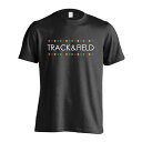 陸上競技 マラソン ランニング Tシャツ 半袖 メンズ レディース ジュニア 練習着 ドライ おもしろ tシャツ 速乾 スポーツ ウェア 名入れ 女子 男子 チーム おしゃれ 文字入れ無料 「カラフルスターライン TRACK & FIELD」 アートワークスコウベ 【送料無料】