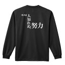 スポーツウェア フィットネス 運動 ロンT 長袖Tシャツ メンズ レディース ジュニア 練習着 ドライ おもしろ tシャツ ふざけ 名入れ おしゃれ キッズ 文字入れ無料 「第弐話 人知れぬ、努力」 アートワークスコウベ 【送料無料】