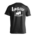 ラクロス Tシャツ 半袖 メンズ レディース ジュニア 練習着 ドライ おもしろ tシャツ 速乾 スポーツ ウェア 名入れ 女子 男子 チーム おしゃれ 文字入れ無料 「ラクロスカートゥーン 七転び八起き」 アートワークスコウベ 【送料無料】