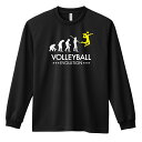 バレーボール ロンT 長袖Tシャツ メンズ レディース ジュニア 練習着 ドライ おもしろ tシャツ ふざけ 名入れ おしゃれ キッズ 文字入れ無料 「バレーボ...