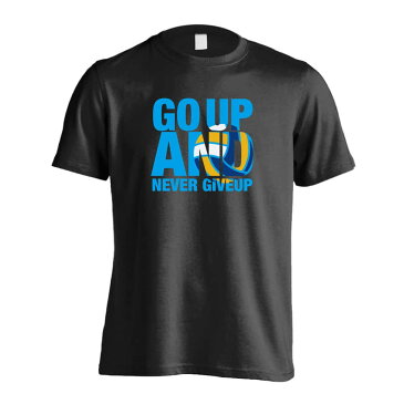 GO UP AND NEVER GIVE UP バレーボール Tシャツ 半袖プレミアムドライ 練習着 全8色 130cm-XXXL ARTWORKS-KOBE (アートワークス神戸) 【送料無料】