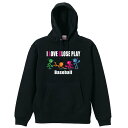 野球 パーカー プルオーバー メンズ レディース ジュニア 練習着裏パイル おもしろ 名入れ スウェット おしゃれ キッズ 大きいサイズ 文字入れ無料 「I L...