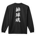 バレーボール ロンT 長袖Tシャツ メンズ レディース ジュニア 練習着 ドライ おもしろ tシャツ ふざけ 名入れ おしゃれ キッズ 文字入れ無料 「排球魂」...