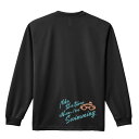 \10%OFFクーポン/ 水泳 競泳 ロンT 長袖Tシャツ メンズ レディース ジュニア 練習着 ドライ おもしろ tシャツ ふざけ 名入れ おしゃれ キッズ ...