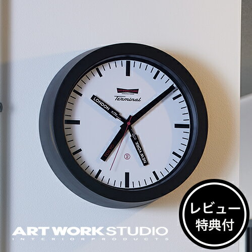  ARTWORKSTUDIO 壁掛け時計 TK-2096 Terminal-wall clock ターミナルウォールクロック 壁掛け時計 スイーブムーブメント 電池式 アメリカン 西海岸 スチール ビンテージ