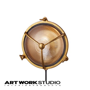 【ポイント10倍】船舶照明 1灯 ARTWORKSTUDIO アートワークスタジオ Beach house-round wall lamp with cable ビーチハウスラウンドウォールランプウィズケーブル E17 15W 真鍮 屋内専用 密閉器具対応LED対応 マリン【アートワークスタジオ公式】