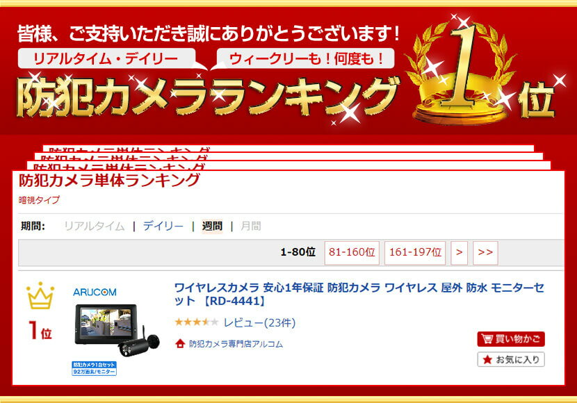 【最大ポイント13倍】送料無料 1年保証 防犯カメラ ワイヤレス 無線 屋外 防犯カメラセット 1〜4台 モニター付き 家庭用 簡単 設置 高画質 92〜200万画素 録画機能付き SDカード録画 ワイヤレスカメラ 無線カメラ 夜間 配線なし モニター 駐車場 RD-4441 AT-8801