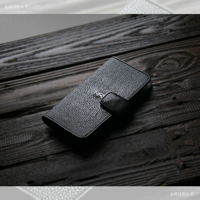 スマホケース 手帳型 本革 スティングレイ Max スマホケース ガルーシャ Se2 スマホ アイフォン ケース エイ革 革 高級 レザー かっこいい レア おしゃれ 誕生日 プレゼント ギフト Iphone 6 7 8 Xs Xr 11 12 Pro Max Mini