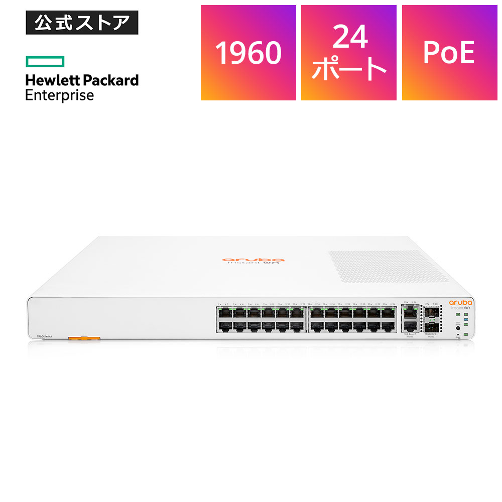 yzAo Aruba Instant On 1960 24G 20p Class4 4p Class6 PoE 2XGT 2SFP+ 370W Switch XCb`Onu Ǘ^L2 JL807A#ACF