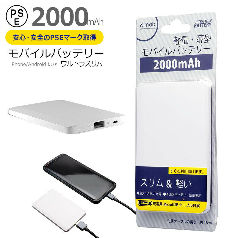 【1000円ポッキリ】送料無料 PSE認証取得 軽量・薄型 