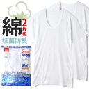 2枚組 肌着 Tシャツ 抗菌 防臭 丸首 爽快 綿100% 大きいサイズ 3L 4L【A3S】【送料無料】【ゆうパケット】【メンズ】【mens】(4)