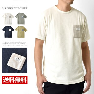 Tシャツ メンズ 半袖 ポケットT 鹿の子 ルーズ ビッグシルエット 切り替えポケット【D3L】【メンズ】【送料無料】【ゆうパケット】【mens】